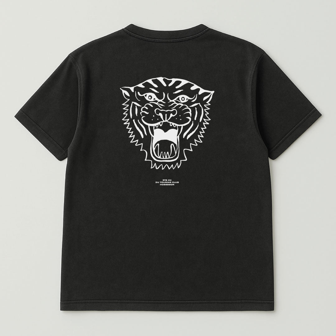TIGER CLUB TIGER FACE SS TSHIRT WASHED BLACK