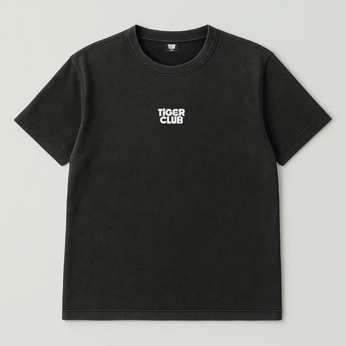 TIGER CLUB TIGER FACE SS TSHIRT WASHED BLACK